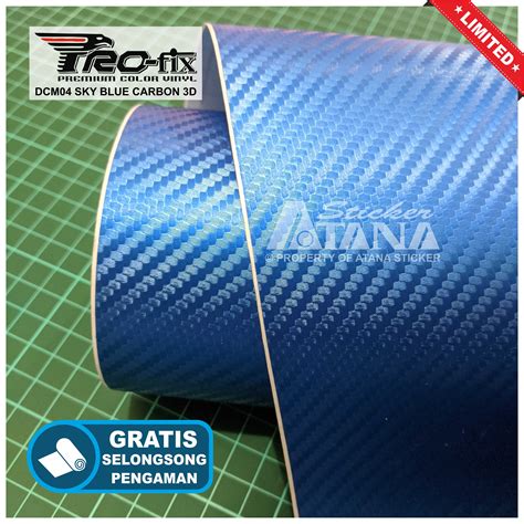 Skotlet Carbon D Biru Profix Scotlet Karbon Fiber Doff Kasar Stiker