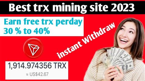 New Trx Mining Site Today Best Trx Earning Site 2023 New Tron Site