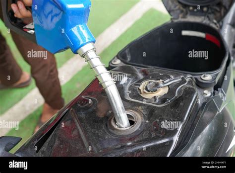 Filling Motorcycle Tank Gas Station Hi Res Stock Photography And Images