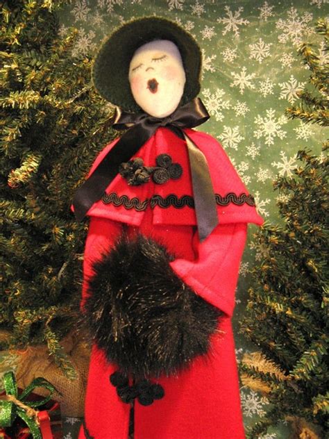 Adult Female Caroler Cloth Doll E Pattern Victorian Lady Caroler Free