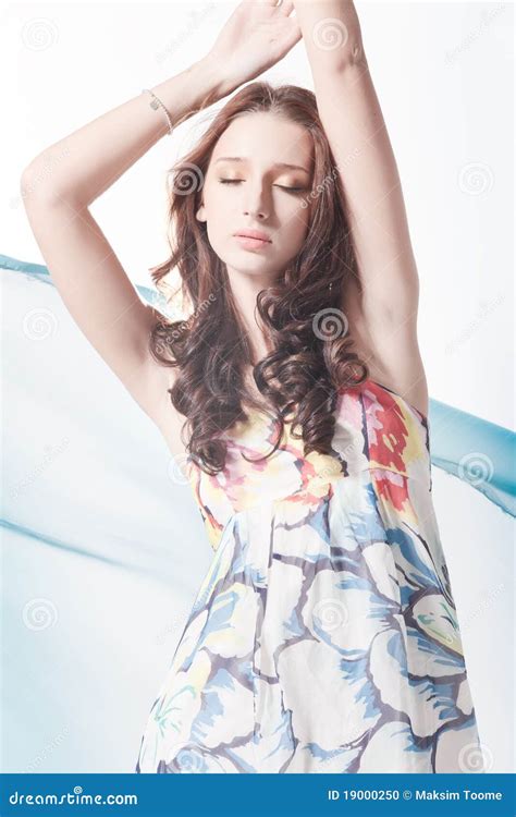 Spring Stock Photo Image Of Breeze Model Light Lady 19000250