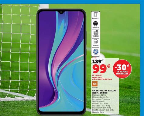 Promo Smartphone Xiaomi Redmi 9c Nfc Chez Super U ICatalogue Fr