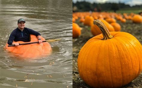 US Farmer Grows 400 Kg Pumpkin & Rides It Like A Boat!