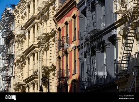 Typical Building Facades In SoHo The Cast Iron Historic District With