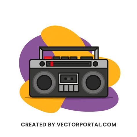 Retro Boom Box Royalty Free Stock SVG Vector and Clip Art