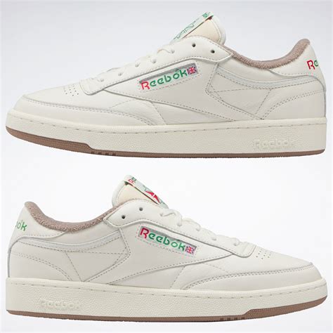 Club C 85 Vintage Shoes In Chalk Taupe Glen Green Reebok Official Uk