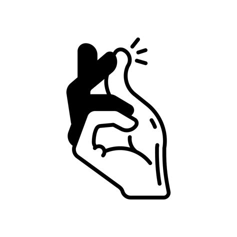 finger snapping icon  vector illustration  vector art