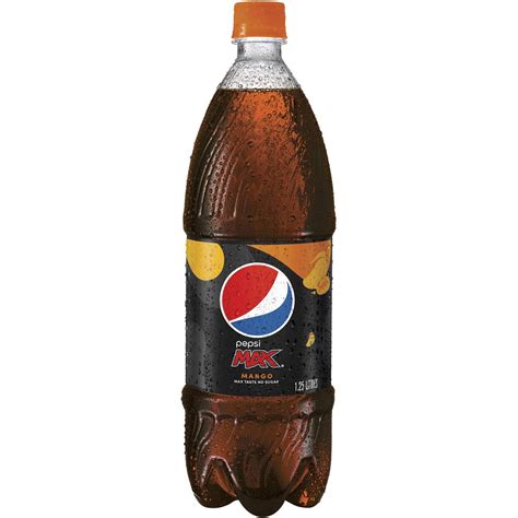 Pepsi Max No Sugar Mango Cola Soft Drink Bottle 125l Woolworths