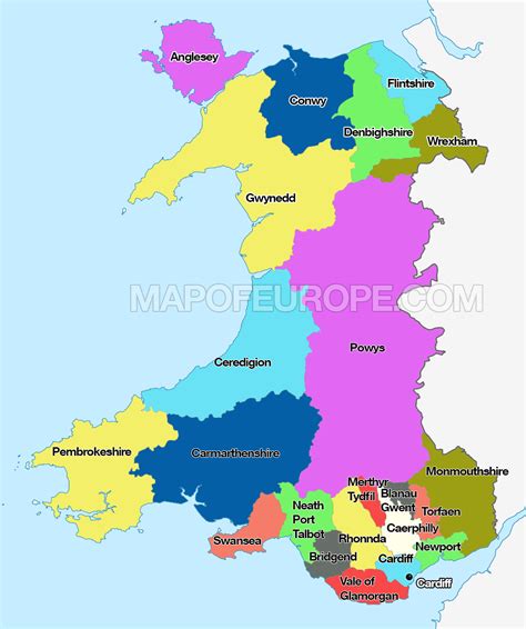 Europe Map Wales