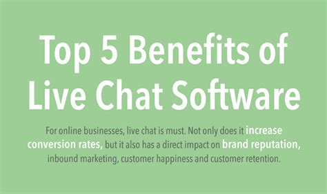 5 Benefits Of Live Chat Software Infographic Visualistan