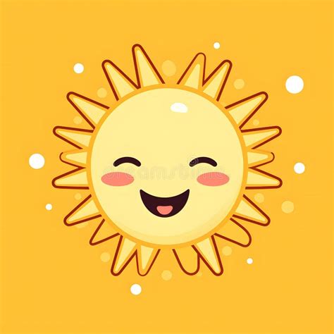 A sun with cartoon face. stock illustration. Illustration of sunlight ...