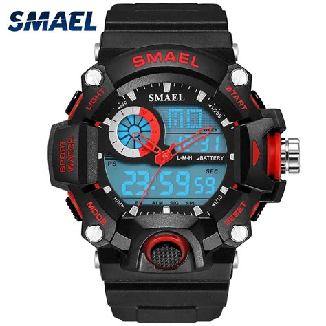 SMAEL Analog LED Digital Sport Uhren Männer Wasserdicht Dual Time