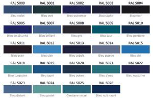 Les Codes Couleurs Nuancier Ral Nuancier Bleu Nuancier Ral