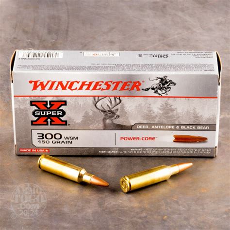 300 Win Short Mag Ammo 20 Rounds Of 150 Grain Hollow Point Boat Tail