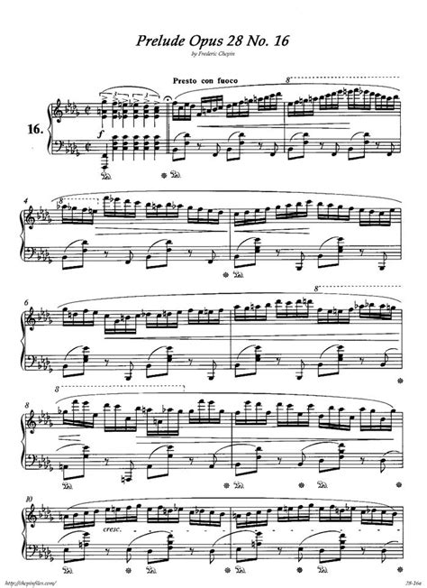 Prelude In B Flat Minor Presto Con Fuoco Free Sheet Music By Frederic