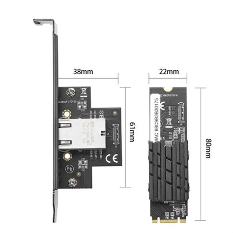 M 2 Auf Single Port 10 Gbase Ethernet Gigabit Nic B Key M Key 10G 2 5G