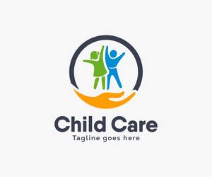 Child care logo design Royalty Free Vector Image