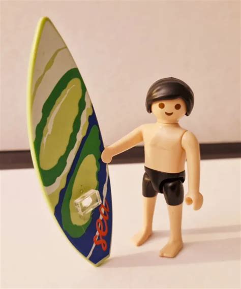 PLAYMOBIL PERSONNAGE SPORTIF Surfeur Avec Planche Surf Sport Jeux