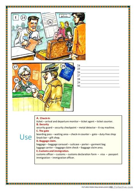 At The Airport English Esl Worksheets Pdf Doc