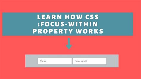 CSS FOCUS TUTORIAL How CSS Focus Within Pseudo Class Works YouTube