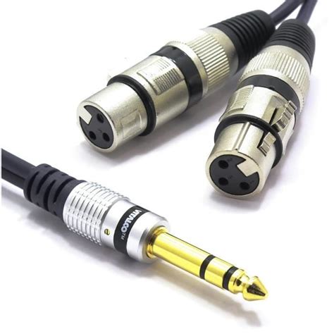 C Ble Double Xlr Femalle Vers Jack Mm St R O M Audio M Le Jack