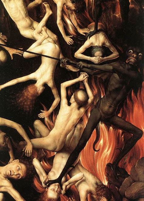 Last Judgment Triptych Open Detail Hans Memling