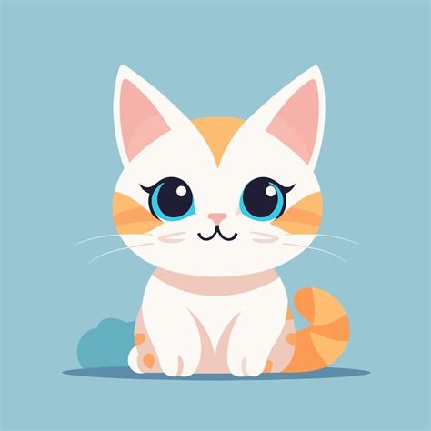 かわいい猫のイラスト子猫ベクター デザイン プレミアムベクター