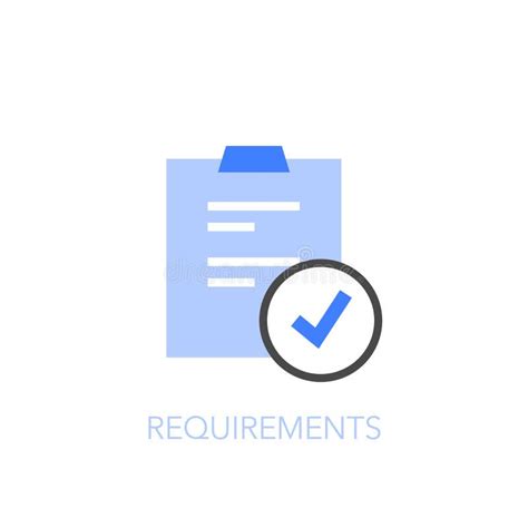 Simple Visualised Requirements Icon Symbol Stock Vector Illustration