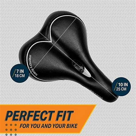 Bikeroo Memory Foam Bike Seat Comfort Bicycle Saddle For Men And Women