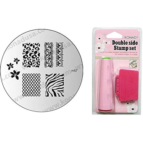 Amazon Konad Stamping Nail Art Image Plate M Zebra Dual Side