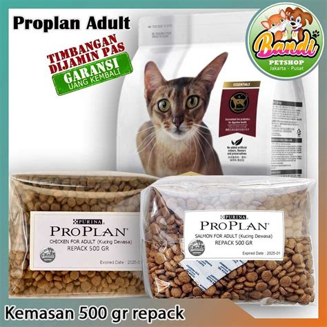 Jual Pro Plan Gr Repack Adult Dry Cat Food Makanan Kering Kucing