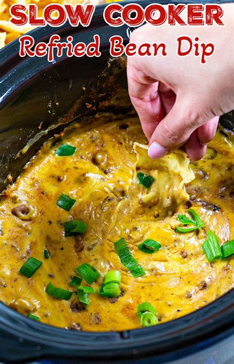 Slow Cooker Refried Bean Dip Spicy Southern Kitchen