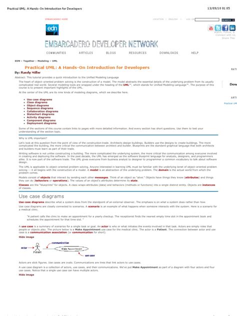 Practical Uml A Hands On Introduction For Developers Pdf Class Computer Programming