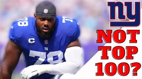 New York Giants Andrew Thomas Left Off The Nfl Top 100 Youtube