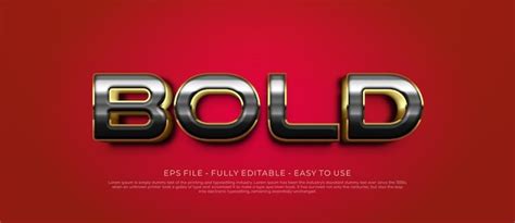 Premium Vector Bold 3d Text Effect