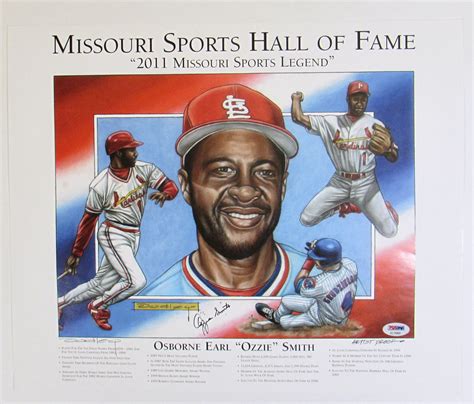 Lot Detail Ozzie Smith Mo Sports Hall Of Fame 2011 Signed Poster Psa