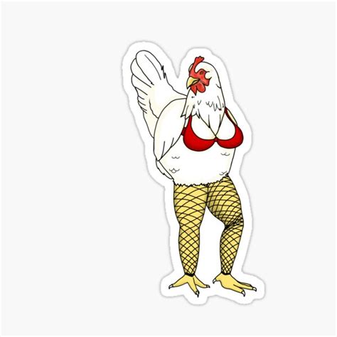 Sexy Chicken Sticker For Sale By Jsbrimmer Redbubble