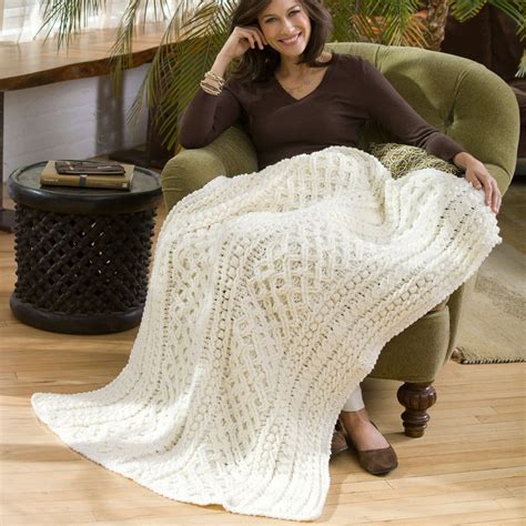 Free Red Heart Lattice Weave Throw Crochet Pattern Yarnspirations