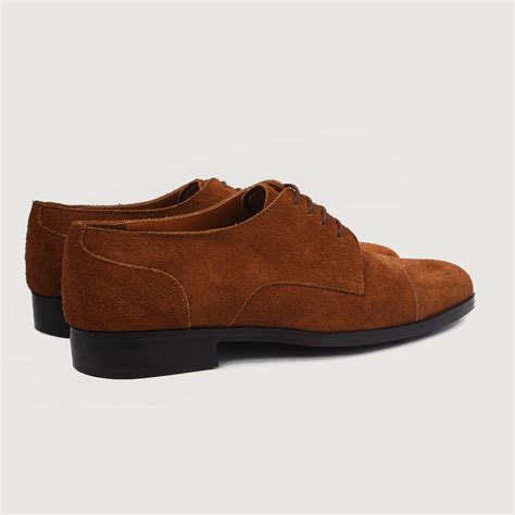 Attorney Derby Brown Suede Leather Shoes For Men - The Jacket Maker