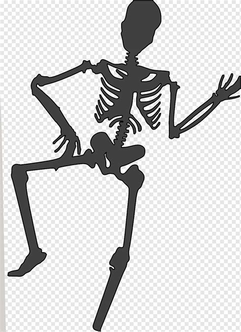 Skeleton Dead Human Cartoon Bones Funny Dancing Png Pngwing