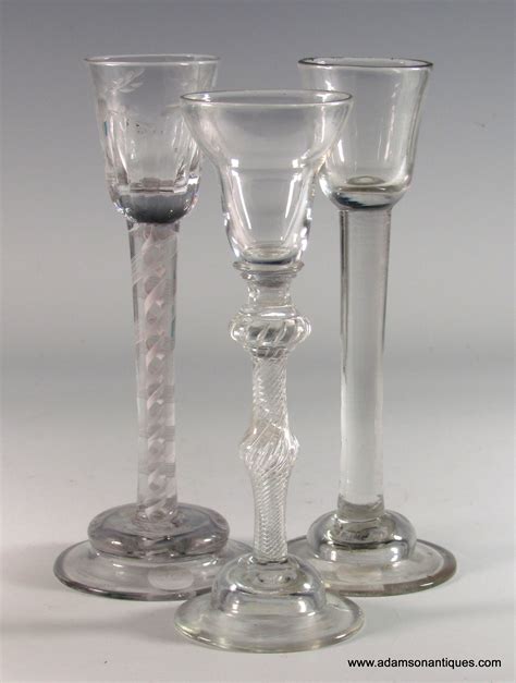 Adamson Antiques Rare Composite Stem Air Twist Cordial Glass