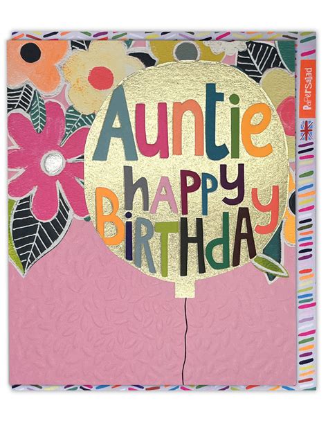 Happy Birthday Auntie Card By Paper Salad | brainboxcandy.com