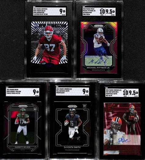 Lot Detail Lot Of Sgc Graded Football Skill Position Rookie Cards