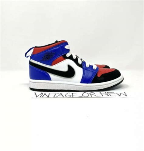 Nike Air Jordan 1 Mid Top 3 2019 Retro BP PS Preschool 640734-124 sz ...