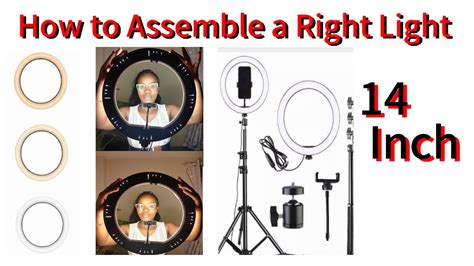 How To Assemble A Ring Light Tripod 14 Inch With 3 Different