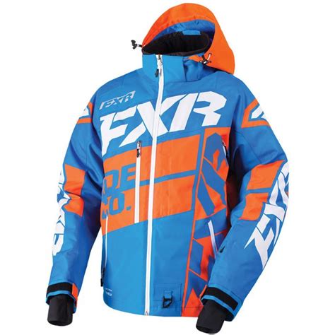 Fxr 2018 Boost X Jacket Blue Orange White Fxr Mens Snowmobile Jackets At Bob S Cycle Supply