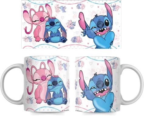 Caneca Lilo E Stitch Cora O Azul X Cara Personalizada Elo