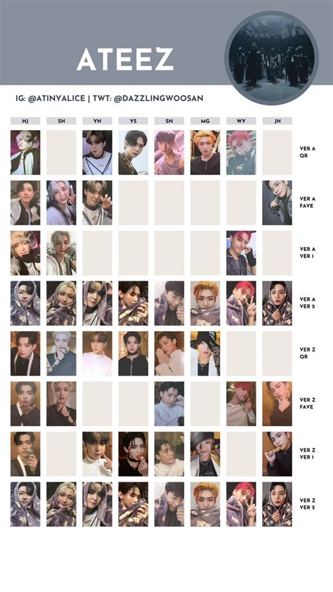 Melody🧃halazia On Twitter Ateez [spin Off From The Witness] — Photocard Template Wishlist