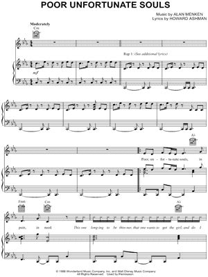 "Poor Unfortunate Souls" Sheet Music - 16 Arrangements Available Instantly - Musicnotes