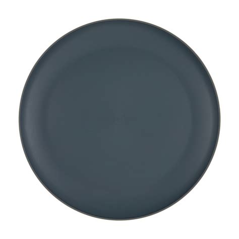 Round Matte Dinner Plate, Slate, Pack of 2